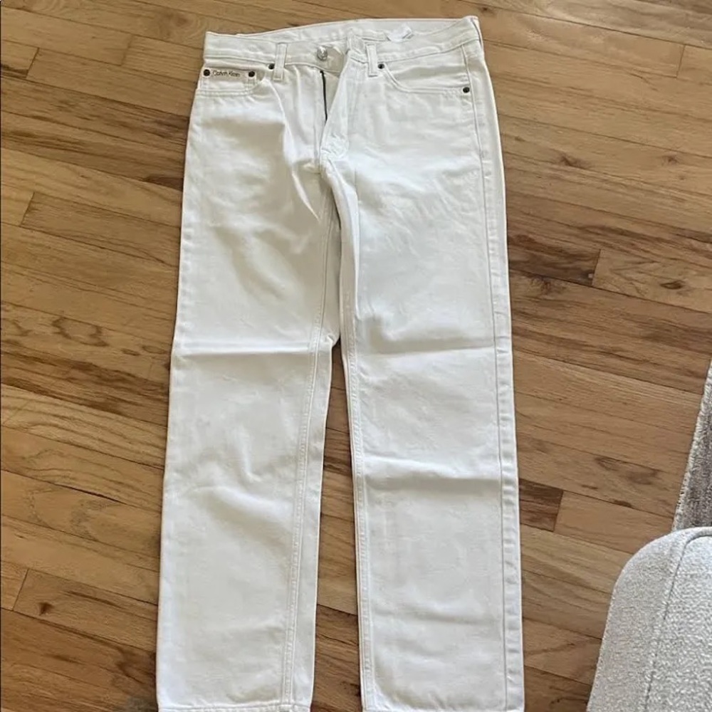 Calvin Klein White Straight-Leg Women’s Jeans